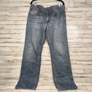 Not of This World Jesus Jeans Men 36/32 Slim Fit Straight Leg Medium Wash